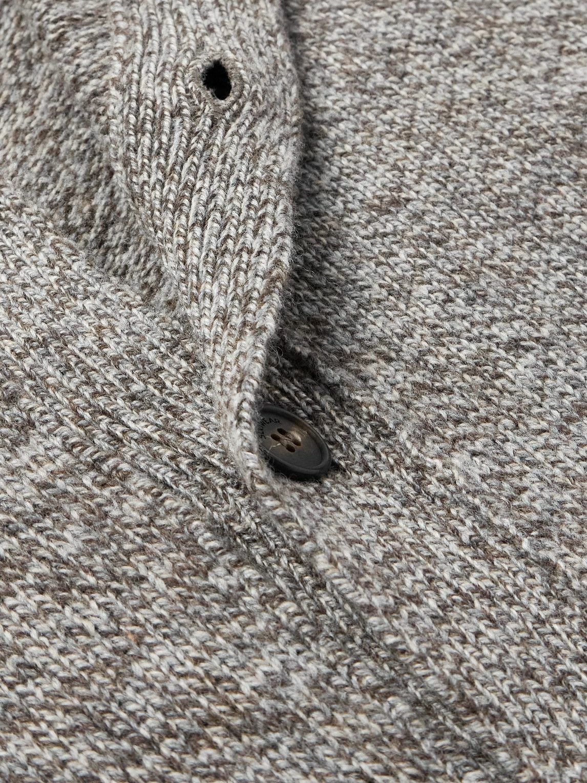 Incotex - Slim-Fit Wool-Mouliné Cardigan - Brown