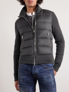 TOM FORD - Slim-Fit Leather-Trimmed Quilted Shell and Wool Down Jacket - Gray