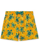 Vilebrequin - Moonrise Straight-Leg Mid-Length Printed Swim Shorts - Yellow