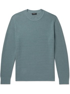 Theory - Dariel Ribbed Cotton-Blend Sweater - Blue