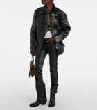 Isabel Marant Caitlyn belted leather jacket