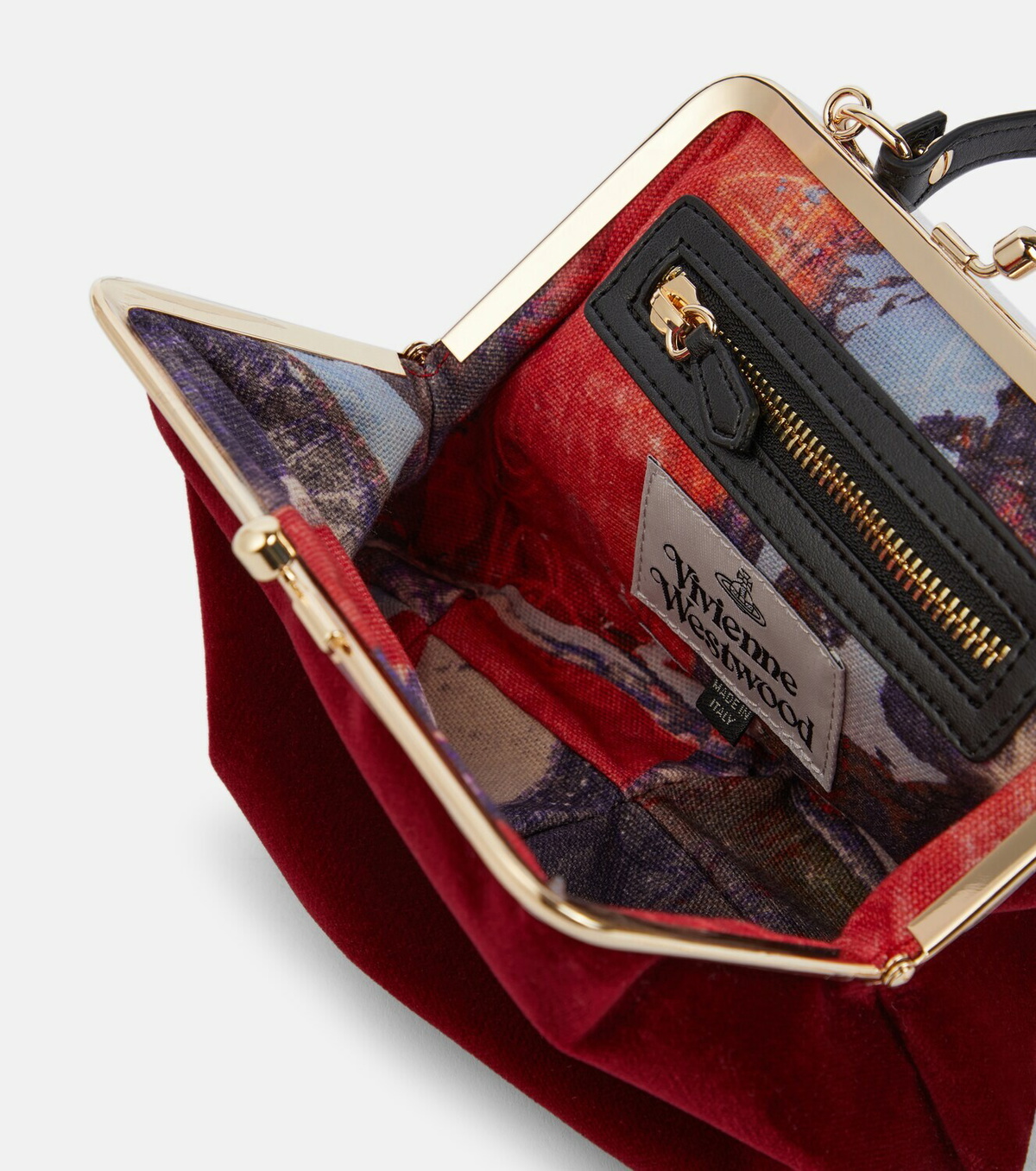 Red Envelope Clutch Leather Clutch Vivienne Westwood Clutch