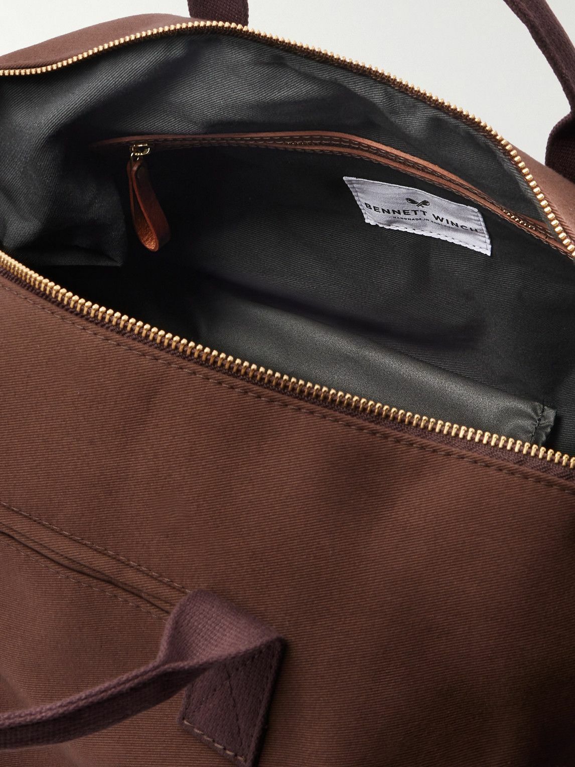 Bennett Winch - Weekender Leather-Trimmed Cotton-Canvas Holdall