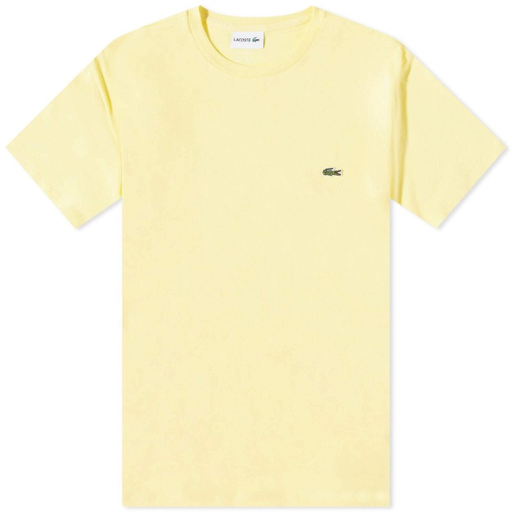 Photo: Lacoste Men's Classic Pima T-Shirt in Yellow