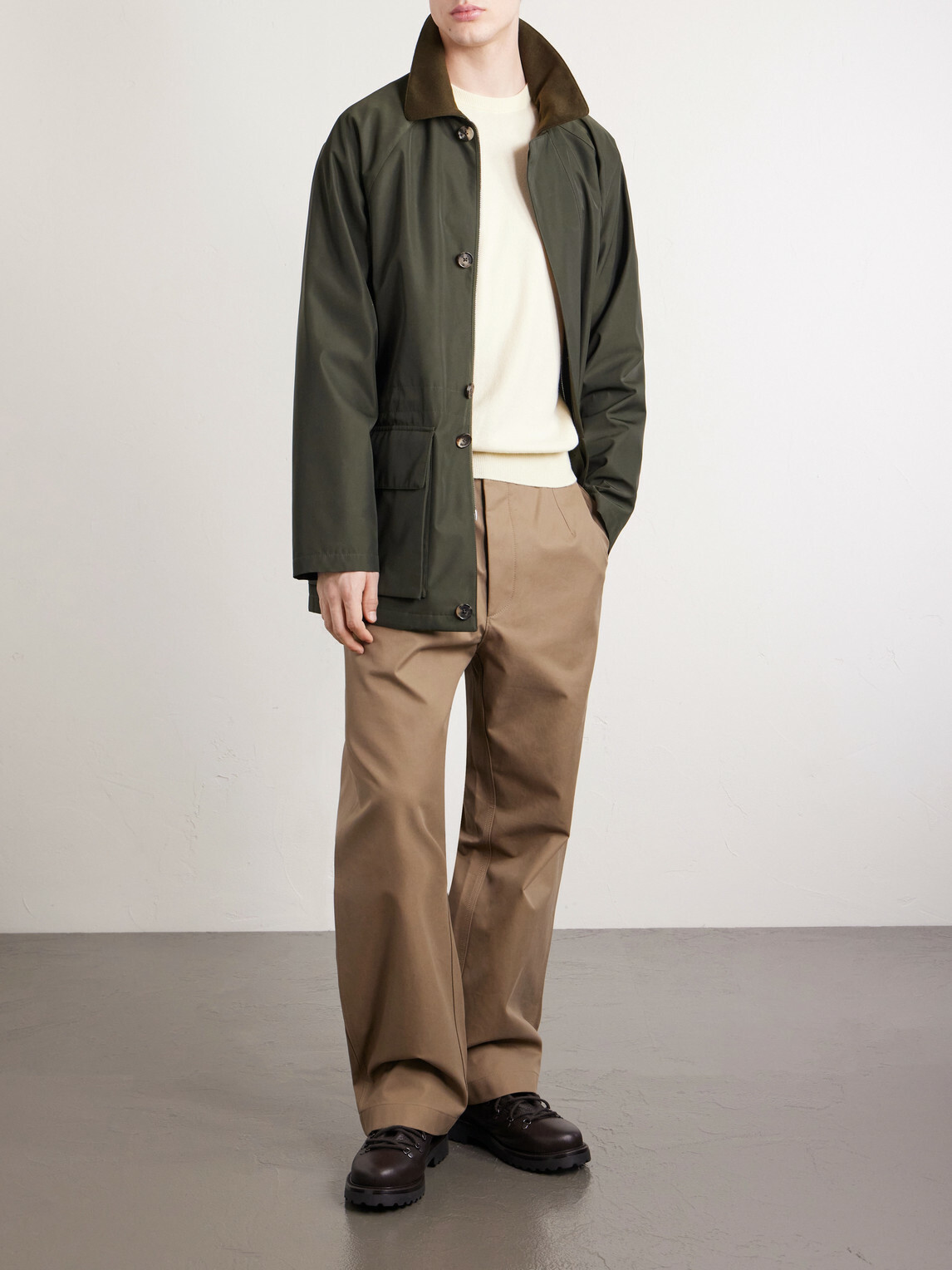 Loro Piana - Horsey Leather-Trimmed Storm System® Tech-Shell Field Jacket - Green