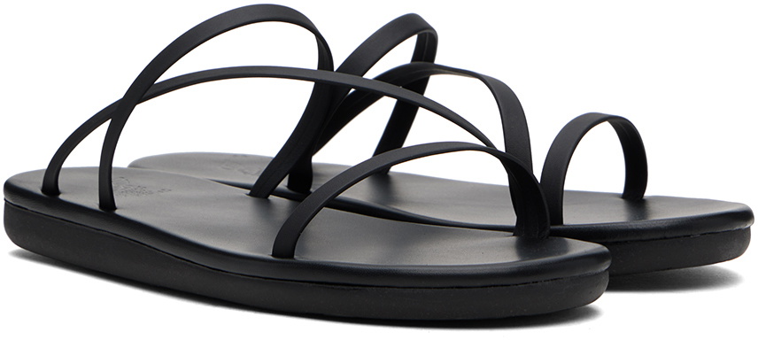 Ancient Greek Sandals Black Parthena Sandals