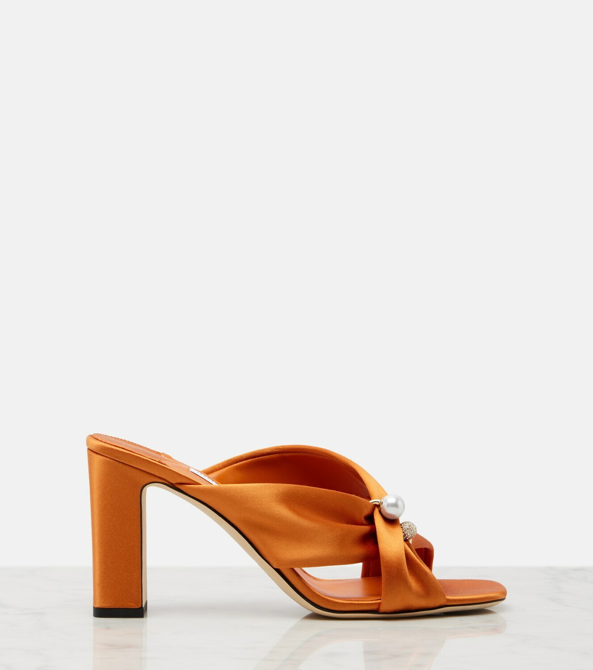 Jimmy Choo Rafi embellished satin mules