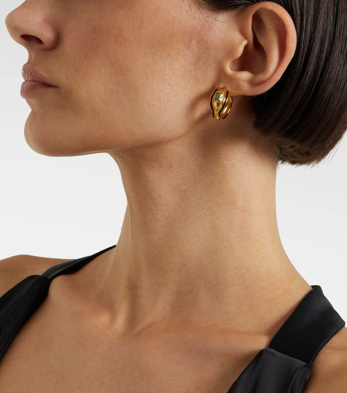 ☆関税込み☆【LOEWE】 Snake sterling silver hoop pierce Loewe Snake sterling silver hoop earrings Loewe