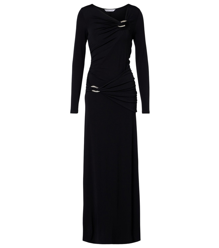 Photo: Veronica Beard Viela gathered jersey maxi dress