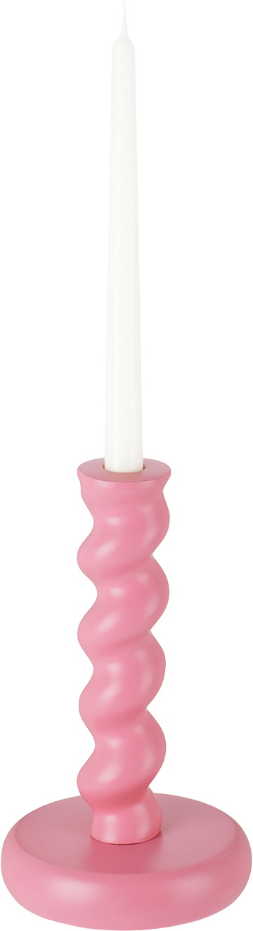 POLSPOTTEN Pink Twister M Candle Holder