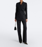 Gucci Pinstripe wool and silk straight pants