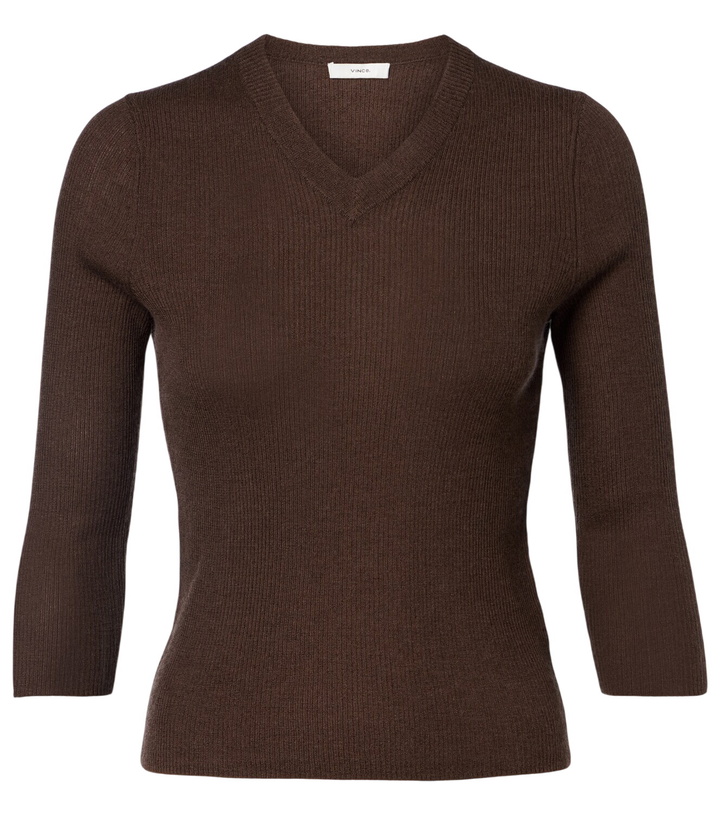 Photo: Vince Ribbed-knit cashmere and silk sweater