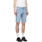 Levis Blue Denim 501 Hemmed Shorts