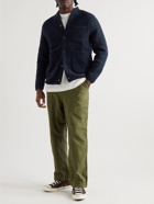 Universal Works - Slim-Fit Wool-Blend Fleece Cardigan - Blue