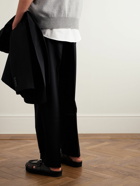 Auralee - Slim-Fit Straight-Leg Pleated Wool Suit Trousers - Black