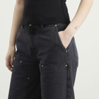 mfpen Women's Womens Double Knee Jeans in Dark Grey Canvas