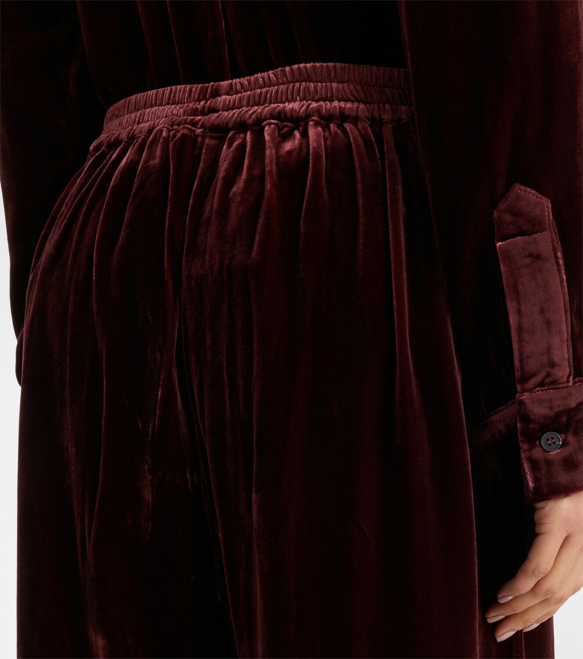Asceno London velvet pajama pants