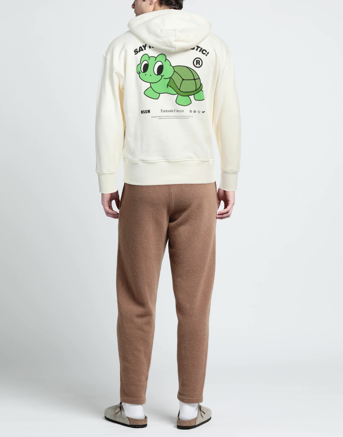 Msgm Mens Sweatshirt Ivory