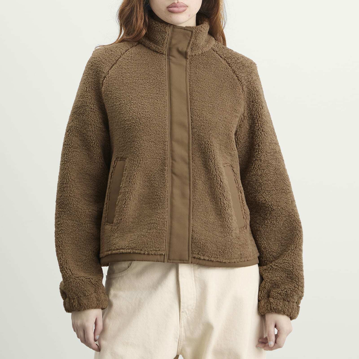 Samsøe Samsøe Women's Safrost Fleece Jacket in Fossil