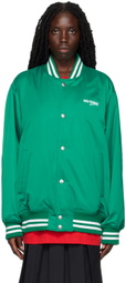 We11done Green Oversized Bomber Jacket