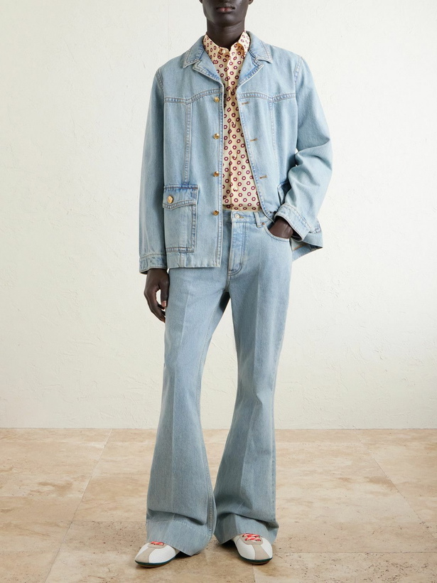 Photo: Valentino Garavani - Camp-Collar Denim Jacket - Blue