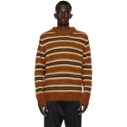 CMMN SWDN Brown Mohair Striped Sigge Sweater