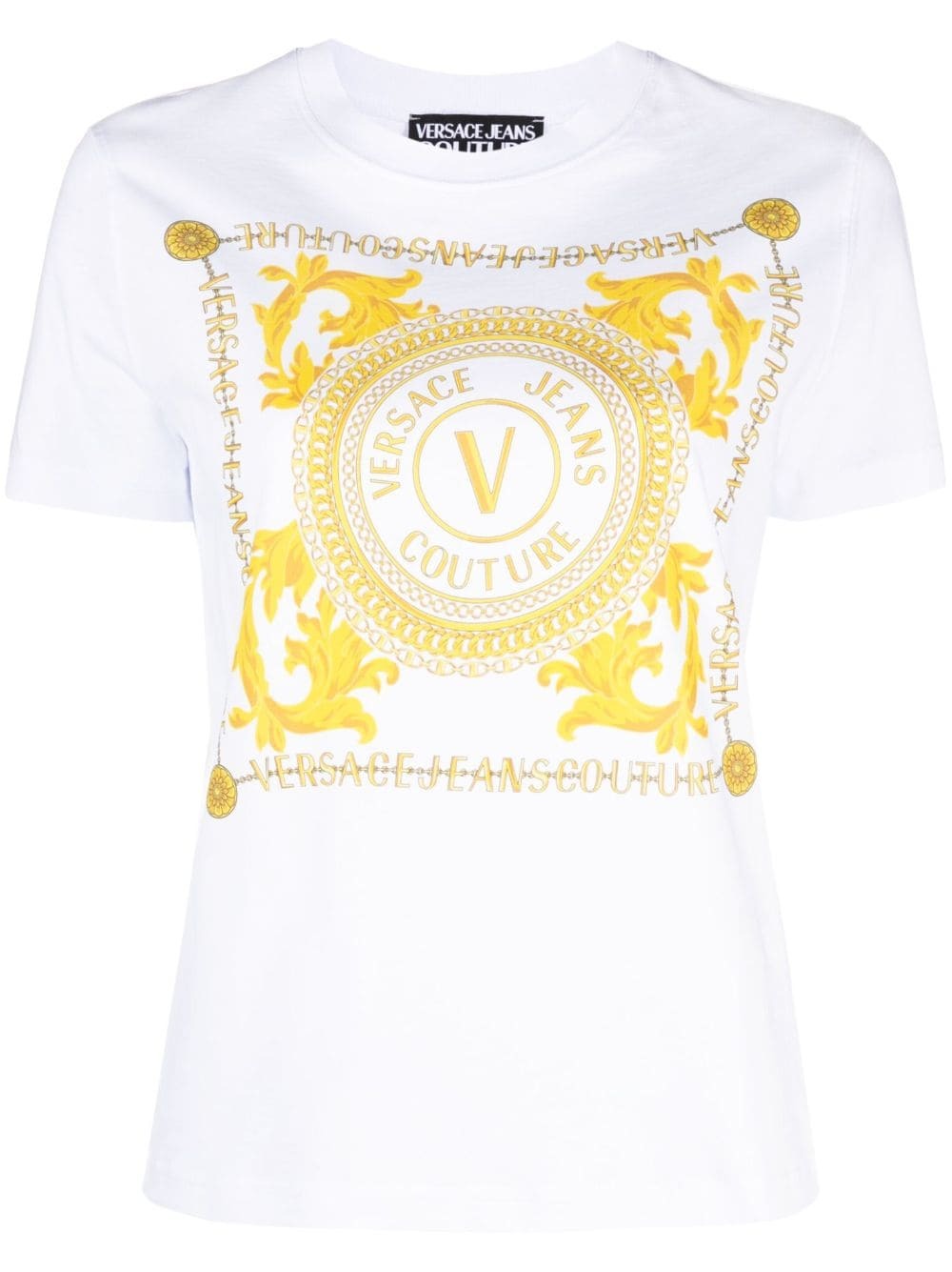 Versace foil outlet print t shirt