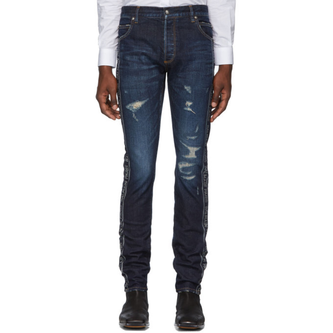 Photo: Balmain Blue Side Stripe Jeans