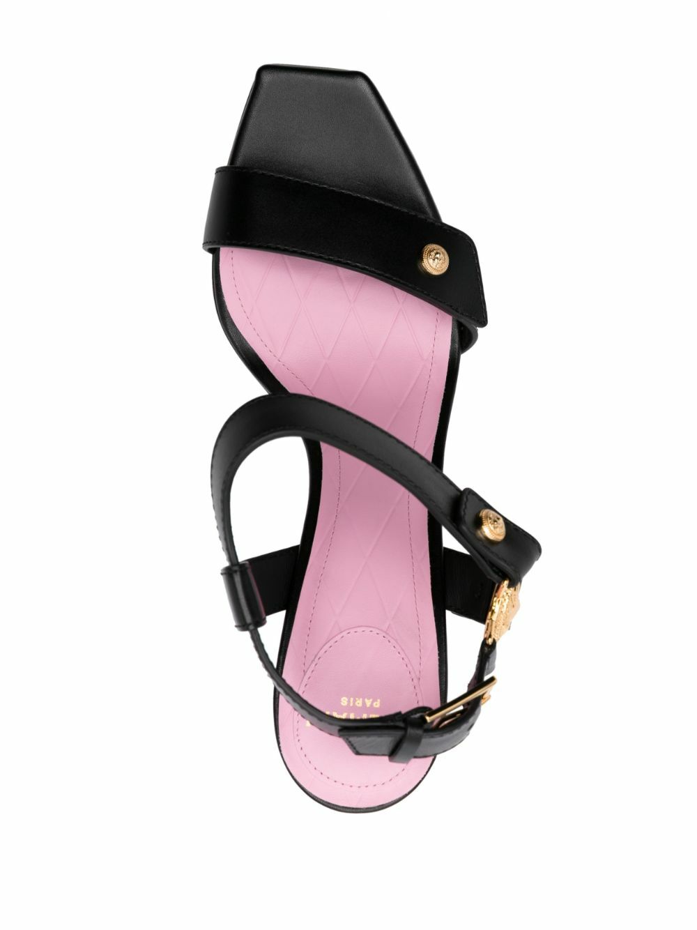 Balmain Black Eva 95mm Leather Sandals Balmain
