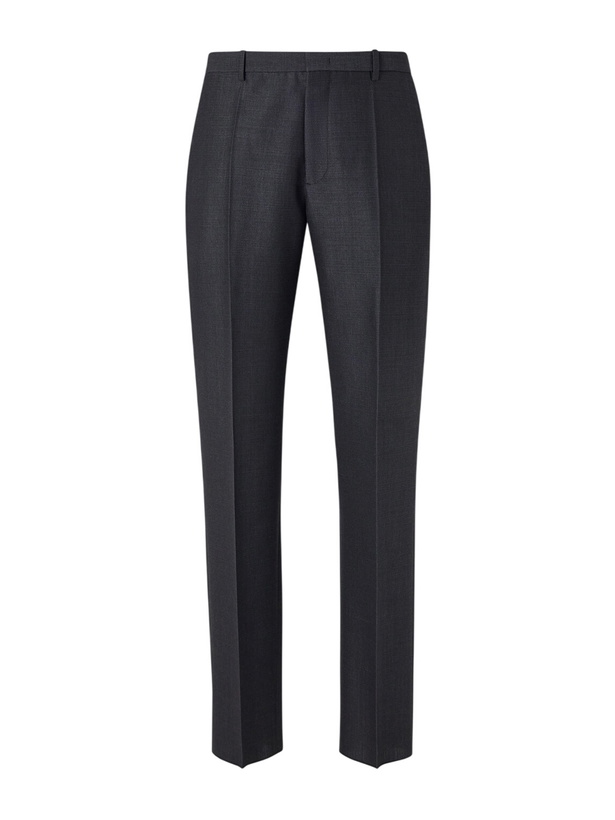 Photo: Jil Sander - Straight-Leg Wool and Mohair-Blend Trousers - Blue
