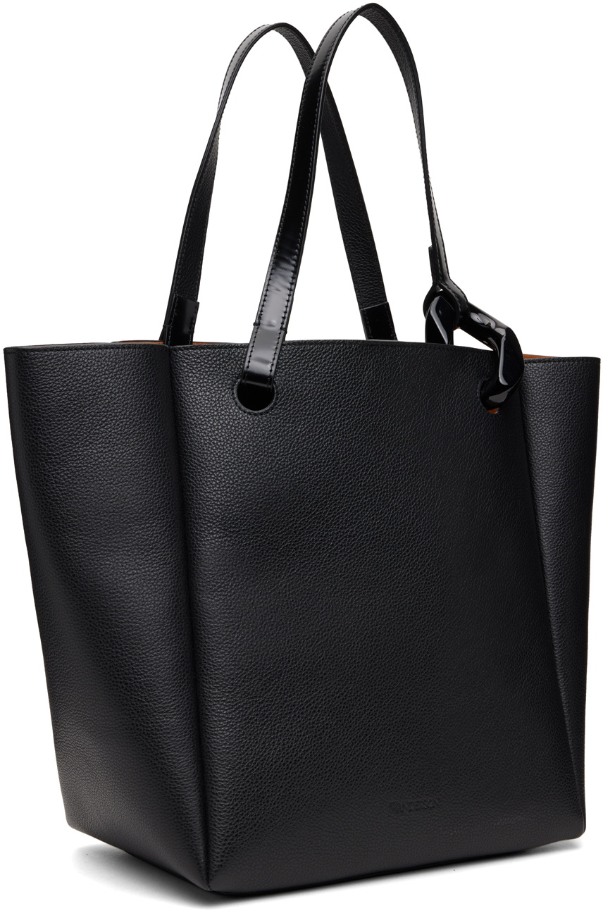 トートバッグ J W ANDERSON Black leather JWA Corner shopping bag JW Anderson Black JWA Corner Tote JW Anderson