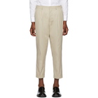 AMI Alexandre Mattiussi Beige Pleated Carrot Pants