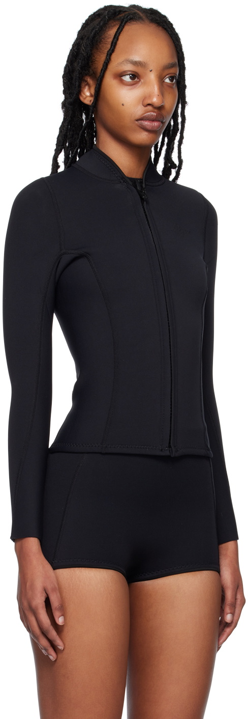 ABYSSE Black Rell Long Sleeve Swim Top