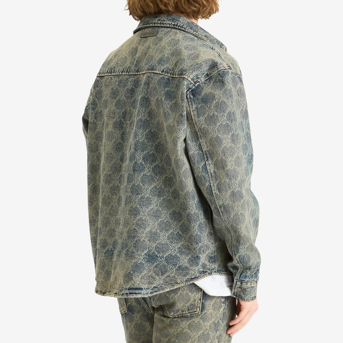 Daily Paper Men's Shield Laser Denim Shirt in Blue