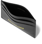 Balenciaga - Logo-Print Full-Grain Leather Cardholder - Black