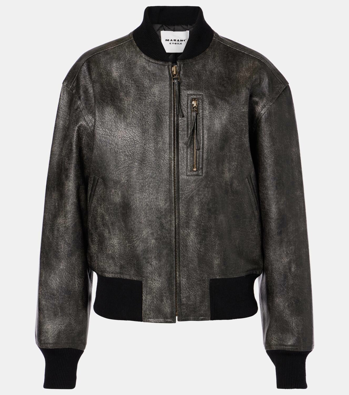 Marant Etoile Crisley faux leather bomber jacket