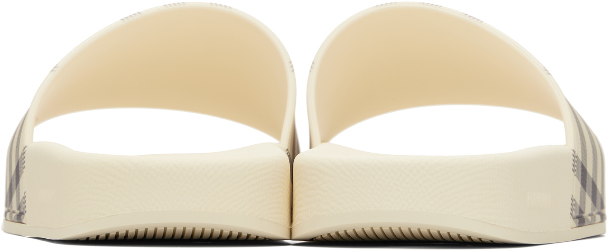 Burberry Beige Check Slides