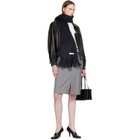 Jil Sander Black Plain Mohair Wool Scarf
