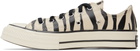 Converse Black & Off-White Chuck 70 Glow-In-The-Dark Zebra Low Top Sneakers