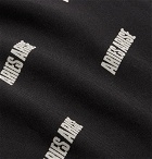 Aries - Camp-Collar Logo-Print Woven Shirt - Men - Black