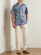 Massimo Alba - Venice Camp-Collar Printed Cotton Shirt - Blue