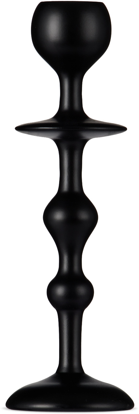 BLACK BLAZE Black Medium Infinity Candle Holder