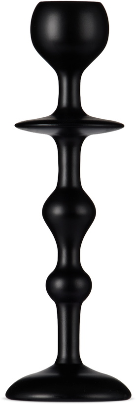 Photo: BLACK BLAZE Black Medium Infinity Candle Holder