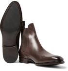 Dunhill - Burnished-Leather Chelsea Boots - Men - Dark brown