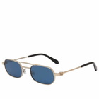 Off-White Sunglasses Women's Off-White Vaiden Sunglasses in Gold/Blue 