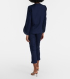 Adriana Degreas Linen-blend capri pants