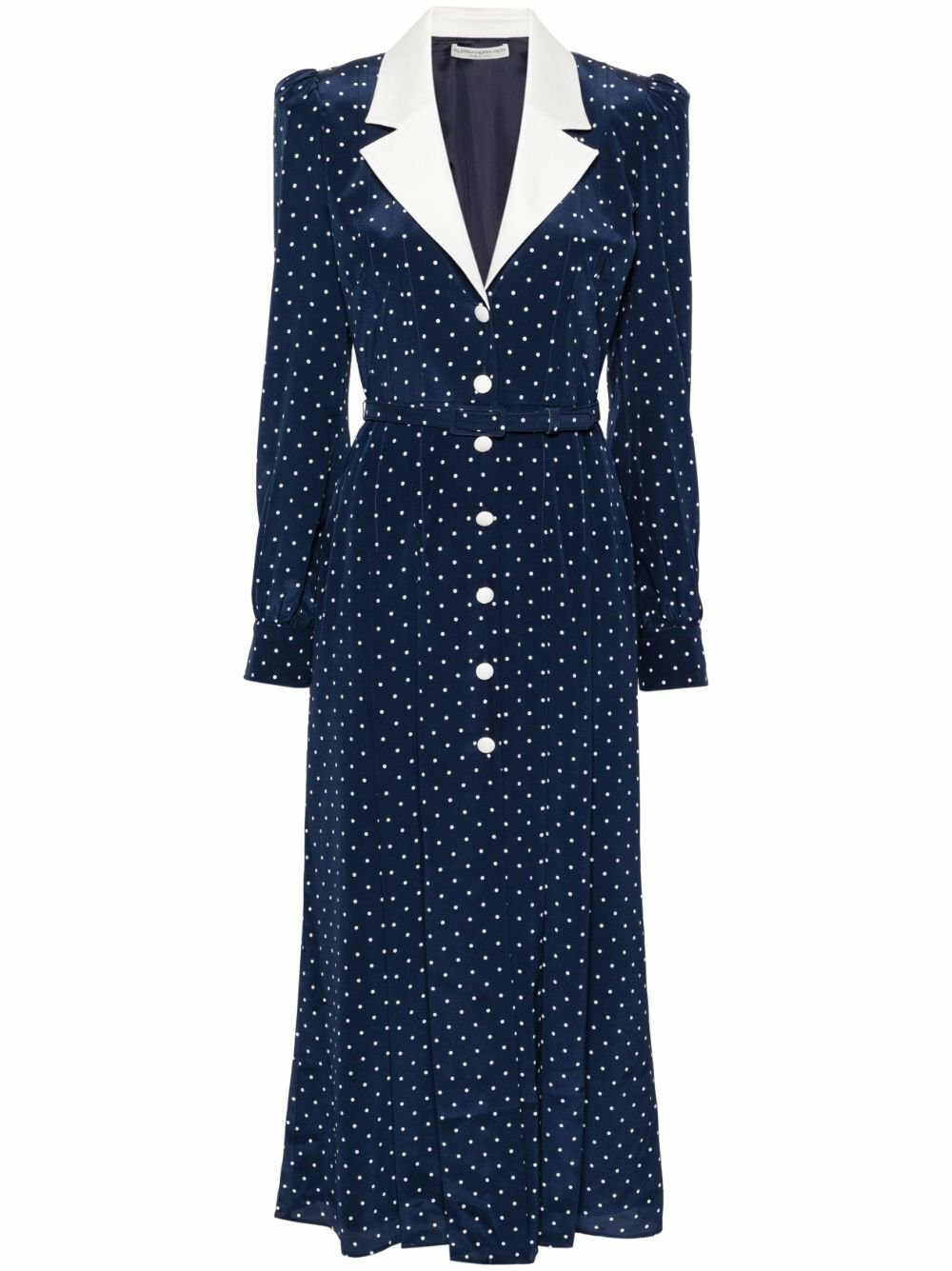 Rixo Long Blue Polka Dot Dress Rixo Emory Polka Dot Maxi Dress