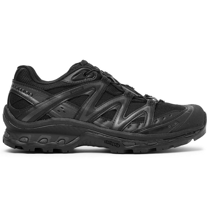 Photo: Salomon - XT-Quest ADV Mesh and Perforated Leather Running Sneakers - Black