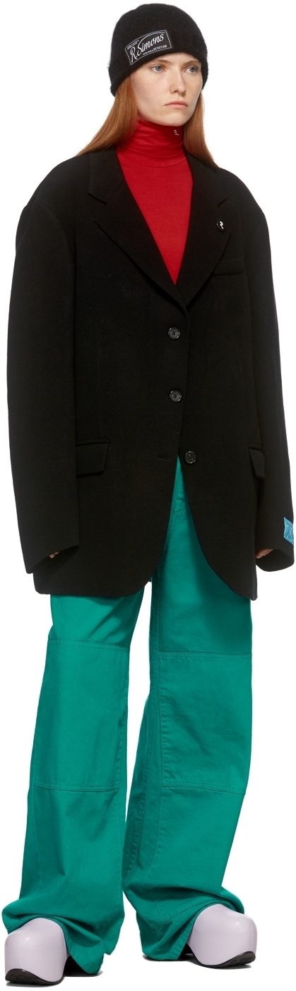 Raf Simons Black Unstructured Boxy Blazer