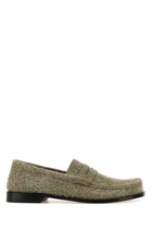 Loewe Khaki Suede Campo Loafers